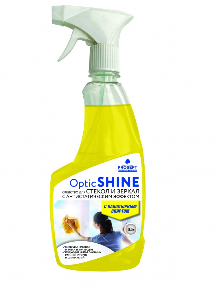 Optic Shine+. Средство для мытья стекол и зеркал с антистатическим эффектом